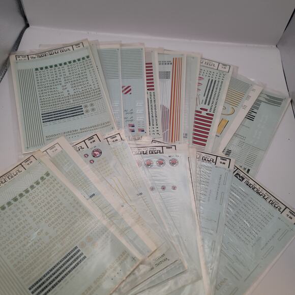 Vintage Microscale Decals HO Scale Sticker sheets and Heisler Manual - Picture 6 of 9
